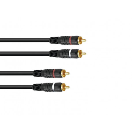 Omnitronic - RCA cable 2x2 0.3m 1