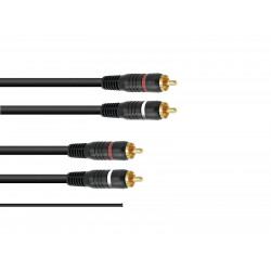 Omnitronic - RCA cable 2x2 ground 1.5m 1