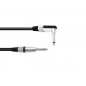 Omnitronic - Jack cable 6.3 mono 1x 90° 3m bk
