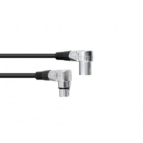 Omnitronic - XLR cable 3pin 1.5m 90° bk 1