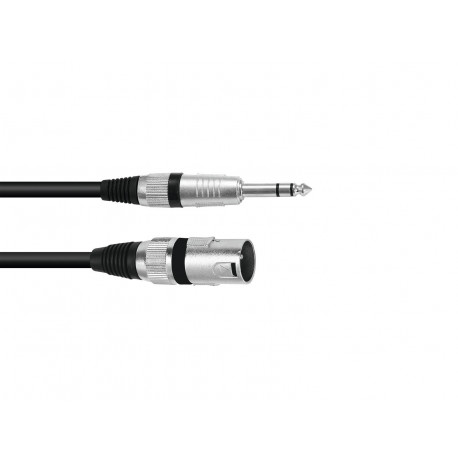 Omnitronic - Adaptercable XLR(M)/Jack stereo 0.2m bk 1