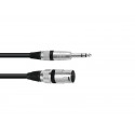 Omnitronic - Adaptercable XLR(M)/Jack stereo 0.2m bk