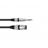 Omnitronic - Adaptercable XLR(M)/Jack stereo 0.2m bk 1