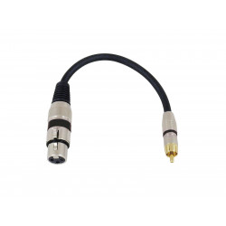 Omnitronic - Adaptercable XLR(F)/RCA(M) 0.2m bk 1