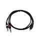Omnitronic - Adaptercable 3.5 Jack/2xJack 1.5m bk 2