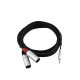 Omnitronic - Adaptercable 3.5 Jack/2xXLR(M) 3m bk 2