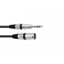 Omnitronic - Adaptercable XLR(M)/Jack stereo 2m bk