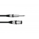 Omnitronic - Adaptercable XLR(M)/Jack mono 0.9m bk