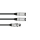 Omnitronic - Adaptercable XLR(F)/2xXLR(M) 1m bk 3