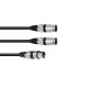 Omnitronic - Adaptercable XLR(F)/2xXLR(M) 1.5m bk 1