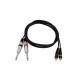 Omnitronic - Adaptercable 2xJack/2xRCA 1.5m bk 2