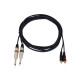 Omnitronic - Adaptercable 2xJack/2xRCA 3m bk 2