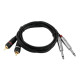 Omnitronic - Adaptercable 2xJack/2xRCA 6m bk 2