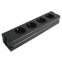Eurolite - Distributor 4-fold ALU bk