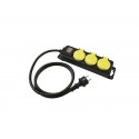 Eurolite - Distributor 3-fold IP44 bk 3m