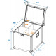 Roadinger - Flightcase 4x PAR-64 Spot long Clamp 8