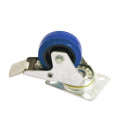 Roadinger - Swivel Castor 80mm blue with brake