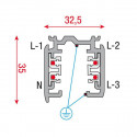 Three-phase rails