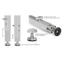 TELESCOPIC LEG WITH STEPS AND LEVELER 50 x 50 cm